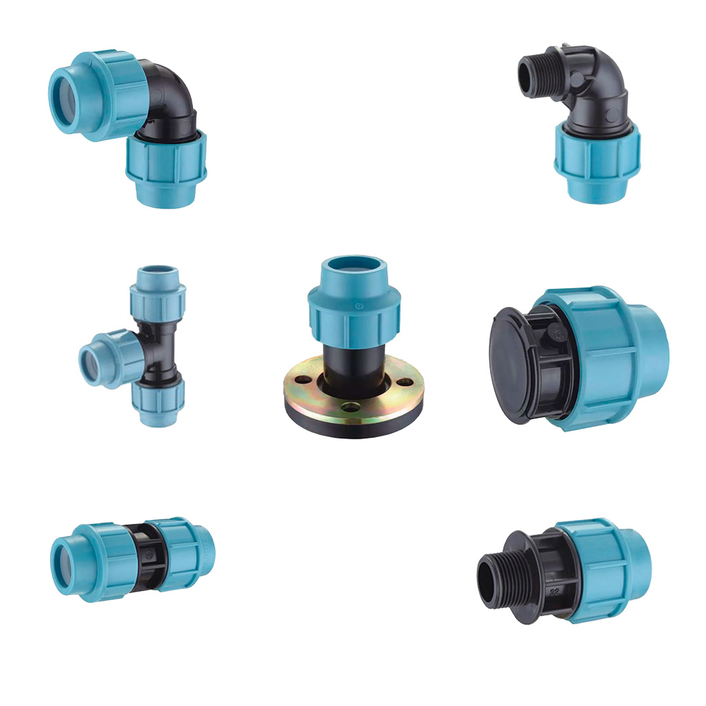 Conexões de compressão – União de tubulações de PEAD