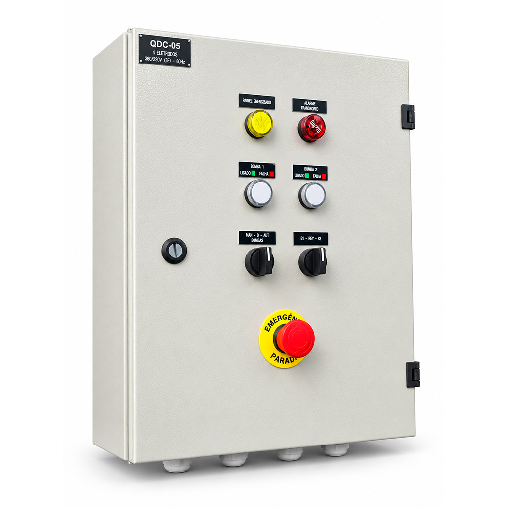 Painel simples – Comando elétrico para acionamento de bomba
